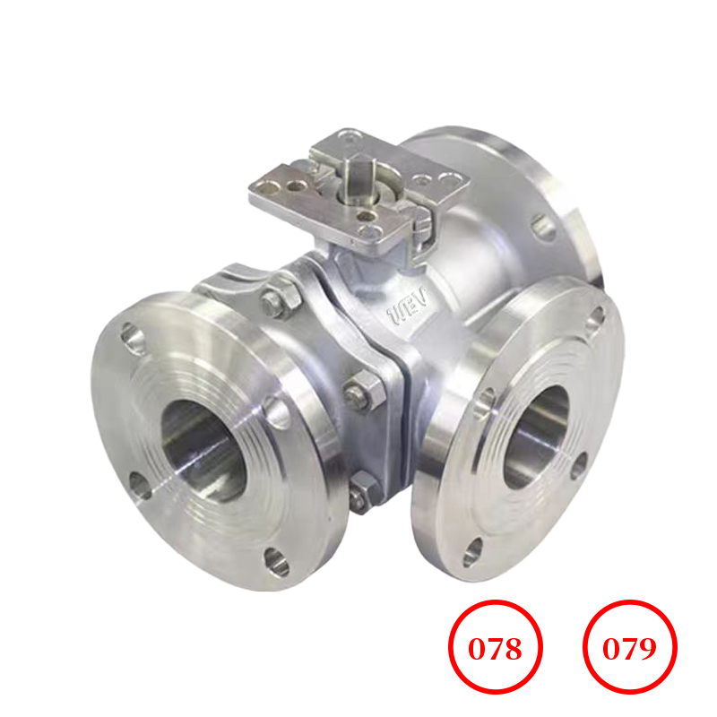 JB flange high-platform tee ball valve Q44-Q45F-16