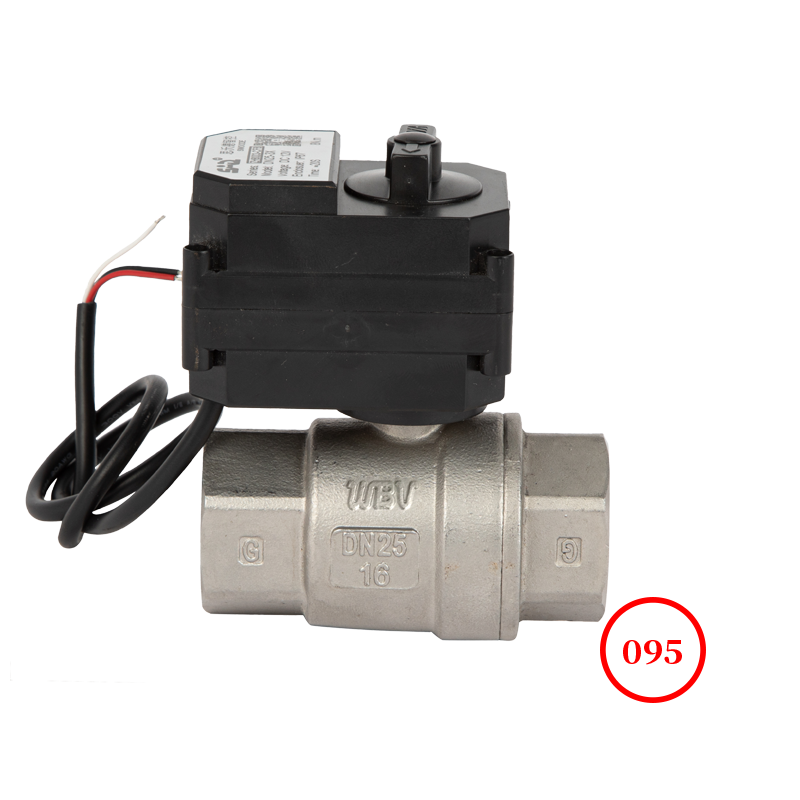 Шаровой электрический клапан G1 резьбовой 2PC electronic ball valve Q911F - 16 / 40